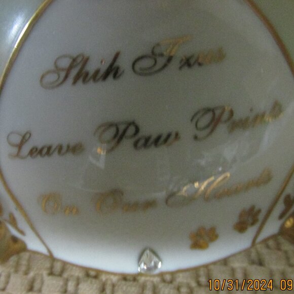 Heirloom Porcelain Musical Egg Shih Tzu Faithful Friend Ardleigh Elliott 2006 - Picture 9 of 9